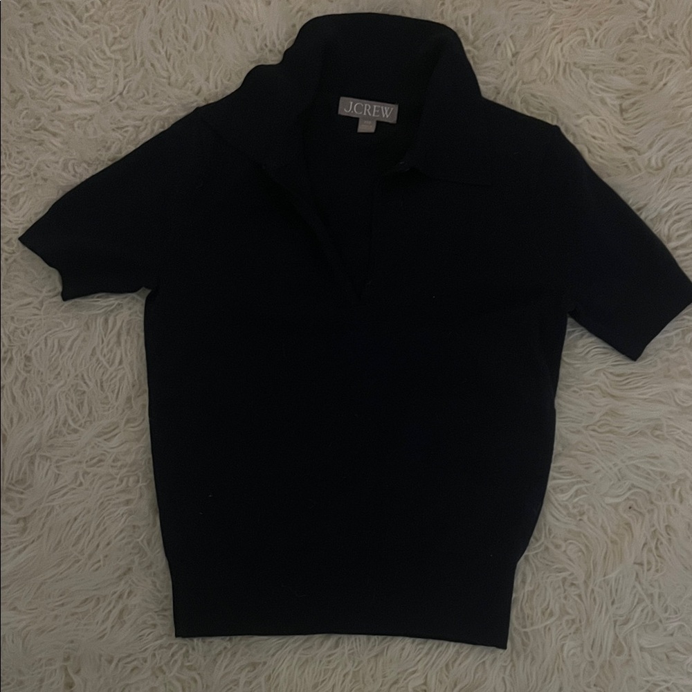 J.Crew Midnight Black Short Sleeve Top